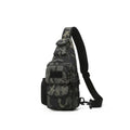 Sling Bag Crossbody Backpack for Men, Tactical Chest Shoulder Bags Daypack | Camouflage Cross Body Bag with Convertible Waterproof Shoulder Strap Trendy Casual Daypacks and Water Bottle Holder Chest Bag - color: Black 2