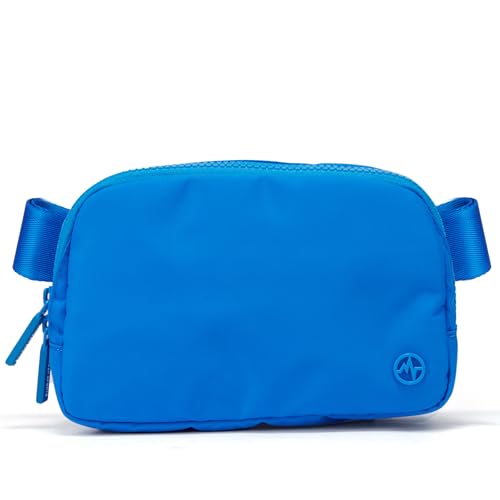 Pander Two Way Zipper Fanny Pack Nylon Everywhere Belt Bag for Women, Water Repellent Waist Packs, Crossbody Bags with Adjustable Strap (Capri Blue) - color: Capri Blue