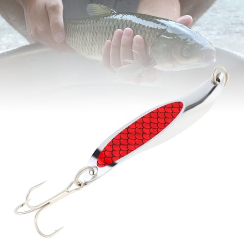 5pcs Fishing Lures Fishing Spoon, Trout Bass Lures Spinning Spoon, Hard Metal Spinner Baits Fishing Lure Spinnerbait