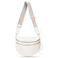 oscaurt Leather Crossbody Bag Bum Bag for Women Large Sling Bag Cross Body Purse Shoulder Handbag Fanny Pack - color: White, size: Large