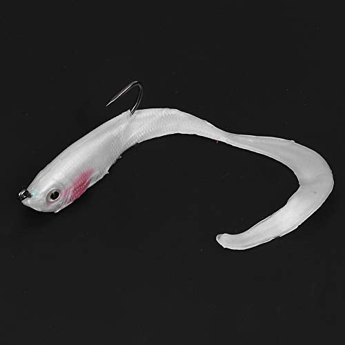 Soft Fishing Lures, 5Pcs Artificial Soft Baits Jig Head Soft Swimbaits with Hook for Saltwater/Freshwater Fishing - color: SO050-2