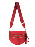 Pure Colour Crossbody Bag Bum Bag for Women,Spacious Purse Fanny Packs Belt Bag,Oversized Bum Bag (Colour Bum Bag-Red) - color: Colour Bum Bag-Red