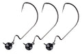 Reaction Tackle Tungsten Football Swing Jig Heads - Bass Fishing Jigs -Swinging Action Trigger Bait -Versatile Jig with Sharp Hooks -Mimics Crawfish (3-Pack) - color: Black, size: 1/4 oz