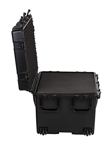 MEIJIA Premium Waterproof Large Rolling Hard Camera Case,Hard Protective Case with customizable fit foam and wheels,Full Protection with Light&Convenient Design,Elegant Black (33.25"X24.4"X19.3") - size: 33.25"X24.4"X19.3"