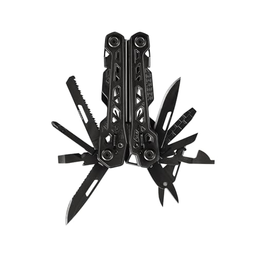Gerber Gear Truss Multitool, Gifts for Men, 17-in-1 EDC Needle Nose Pliers, includes Pocket Knife, Screwdriver, and Bottle Opener Accessories, Fishing and Camping Gear, Black (Pack of 12) - style: Black Molle Sheath (Pack of 12)