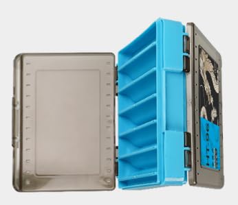 Waterproof Fishing Tackle Box with Dividers & Tray | Organized Tackle Storage for Fishing Gear-Blue - color: Blue, size: Small