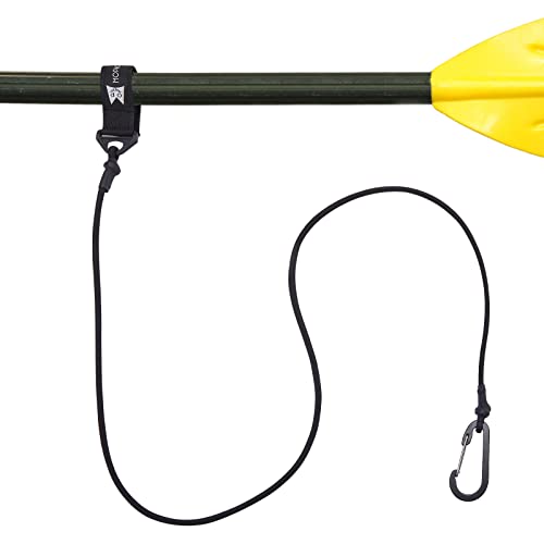 Kayak Paddle Leash, Paddle Leash Lightweight Coiled Kayak Rod Leashes for SUP Kayaking Canoing Fishing Boating - color: Black -1 Pack