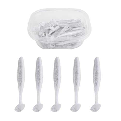 Paddle Tail Swimbaits FS/RE-10 | for Bass Fishing,14 Colors ,Fishing Lures with Flash Blade,Freshwater Saltwater ,Bass Bait,for Trout Catfish Pike - color: Color C, size: 7cm,50pcs