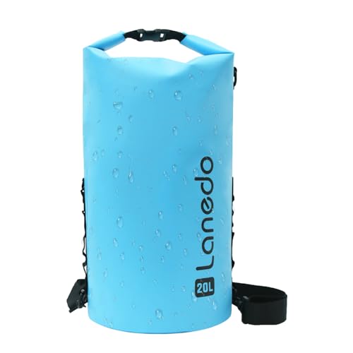 20L/30L Dry Bag Large Waterproof Bag Roll-Top Heavy Duty Fishing Duffel Bag with Durable Straps for Kayaking Paddle boarding Boating Rafting Fishing - color: Blue, size: 20L