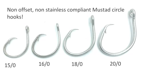 End Game 5' Braided Stainless 480lb Leader with Mustad 39960 Circle Hook - size: 16/0