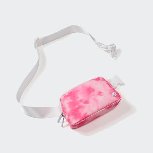 Pander Two Way Zipper Fanny Pack Nylon Everywhere Belt Bag for Women, Water Repellent Waist Packs, Crossbody Bags with Adjustable Strap (Cloud Pink) - color: Cloud Pink