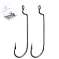 EWG Hooks for Bass Fishing,50Pcs/100Pcs Texas Carolina Rig Hooks Worm Hook Weedless/Inline for Soft Plastic Baits Saltwater - size: 6#_50pcs