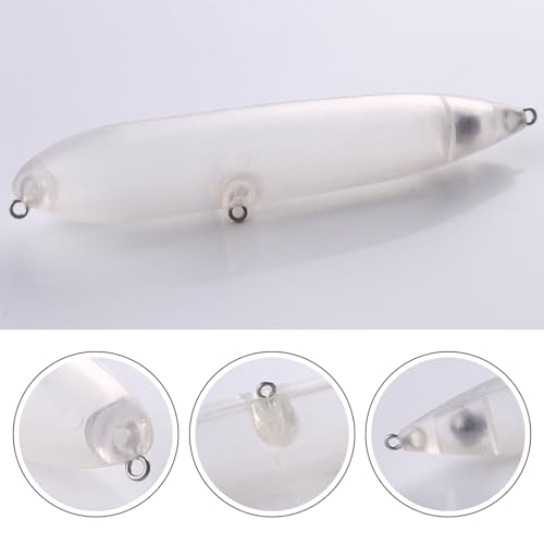 20pcs/25pcs Fishing Blanks Lures Kit Fishing Topwater Unpainted Swimbait Unpainted Crankbaits Hard Baits DIY Lure for Bass Salmon Trout Saltwater and Freshwater - color: 20PCS 4.53″/0.49oz