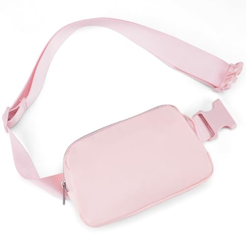 JSJ Mini Fanny Pack for Women & Men,Valentines Day Gifts for Girls Teens Kids Daughter Sister Her,Trendy Stuff Crossbody Bags Cute Everywhere Belt Bags.(Pink) - color: Pink