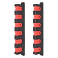 Axlksia Fishing Rod Holder Wall Mount, 1 Pair Fishing Pole Holders for Garage, Boats, 6 Fishing Rod Storage Racks - color: Horizontal Red