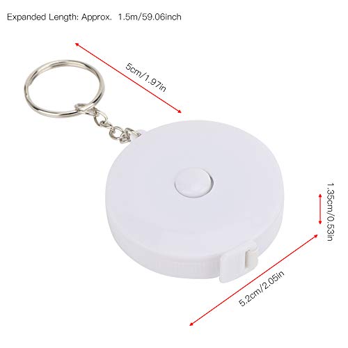 5PCS PVC Waterproof Fish Ruler, Soft and Retractable Measuring Tape Ruler Double-Scaled Fish Measurement Tackle Tool