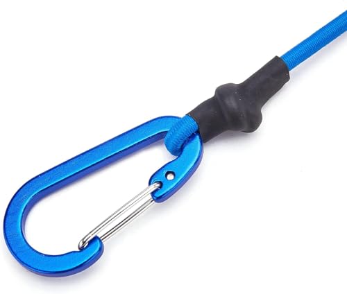 Kayak Paddle Leash, Paddle Leash Lightweight Coiled Kayak Rod Leashes for SUP Kayaking Canoing Fishing Boating - color: Blue - 4 Pack