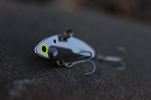 SteelShad - Mini Series (1/4 oz) - 2 Pack - Lipless Crankbait for Freshwater Fishing - Perfect for Ice Fishing, Pan Fishing, Crappie, Walleye and Bass - color: White Shad