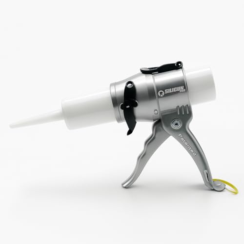 SILIGUN™ PRO Compact 24:1 Caulking Gun - No Drip Caulk Gun - Patent Design - Lightweight Aluminum Frame - Works with all 10 oz Tubes (SILIGUN PRO) - color: Siligun Pro