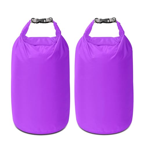 Dry Bag Set, Waterproof Small Lightweight Dry Bags for Paddle Board Kayaking, Fishing, Camping(Purple, 70L 2Pack) - color: Purple, size: 70L 2Pack
