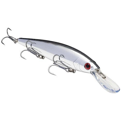 Strike King KVD Deep Jerkbait 3-Hook Fishing Lure, 3/5 oz, 4.75" - color: Carolina Chrome