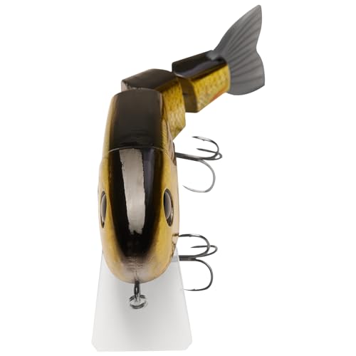 BASSROCK Topwater Fishing Lures for Bass Pike Salmon Floating Swimbait Jointed Crankbait Freshwater Saltwater 4.9in/1.76oz RK1001 - color: Golden Shiner, size: 3.9in/1.04oz