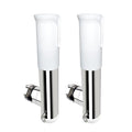 Made 2Pcs Stainless Clamp on Fishing Rod Holder, 316 Stainless Tournament Style Clamp on Fishing Rod Holder, Portable Fishing Pod Rack (White) - color: White