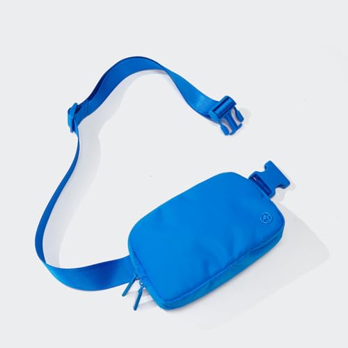 Pander Two Way Zipper Fanny Pack Nylon Everywhere Belt Bag for Women, Water Repellent Waist Packs, Crossbody Bags with Adjustable Strap (Capri Blue) - color: Capri Blue