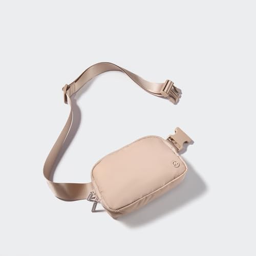 Pander Two Way Zipper Fanny Pack Nylon Everywhere Belt Bag for Women, Water Repellent Waist Packs, Crossbody Bags with Adjustable Strap (Raw Linen). - color: Raw Linen Beige