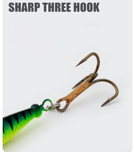 4Pcs Fishing Lure Spinner Baits, Spinner Bait Bionic Hard Baits,Metal Rotating Sequin Fishing baits for Bass, Trout, Walleye, Northern Pike and Salmon