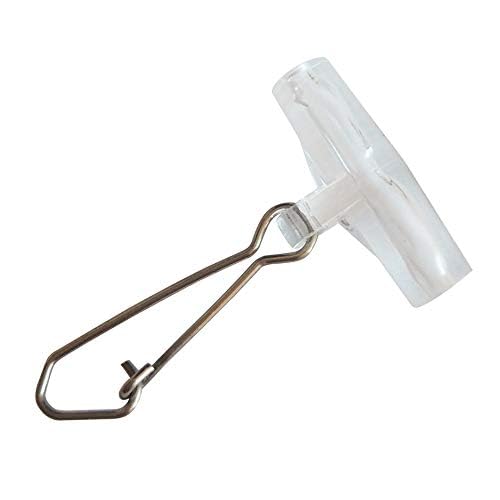 25/50/100 PCS Fishing Line Sinker Slides Duo Lock Snaps High Strength Stainless Steel Sinker Slider Swivel Snap Kit Fishing Tackle - color: Clear, size: 50 Pieces