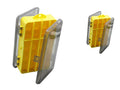 Toasis Two Sided Plastic Box Fishing Lure Storage Container Organizer Small Fishing Tackle Box - color: Yellow-2pcs