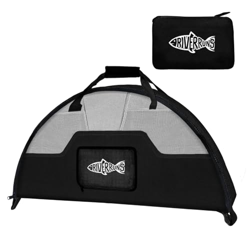 Rivruns Fishing Wader Bag with Vented Mesh, Foldable Waders Boots Changing Pad for Hiking, Camping (Charcoal Taupe) - color: Charcoal Taupe