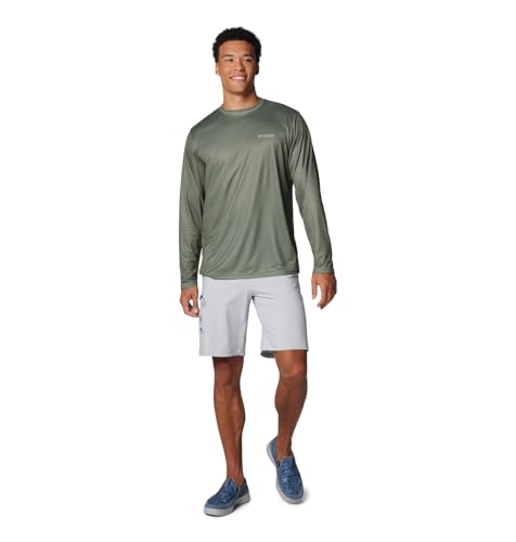 Columbia Men's Terminal Tackle PFG Line Time Long Sleeve - color: Cypress/Pow Hex, size: X-Small