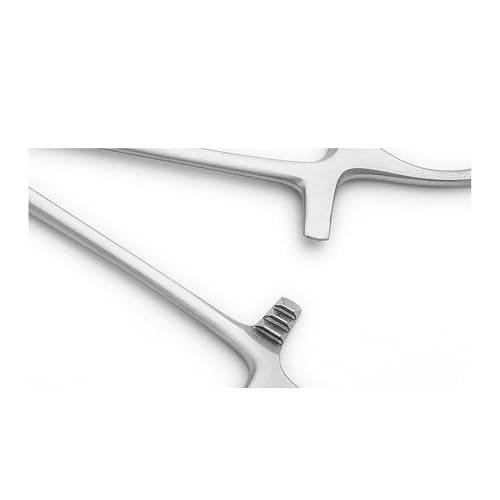 12-Pack Mosquito Hemostat Locking Forceps, 6 Curved & 6 Straight, Stainless Steel, 5-Inch