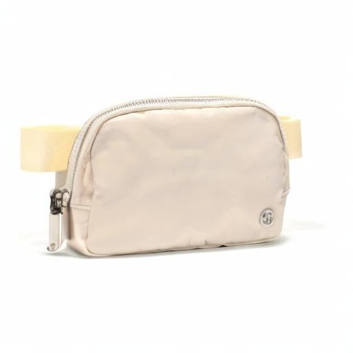 Pander Unisex Belt Bag Fanny Pack for Women with Adjustable Strap, Small Waist Pouch for Workout Running Traveling Hiking - color: Natural