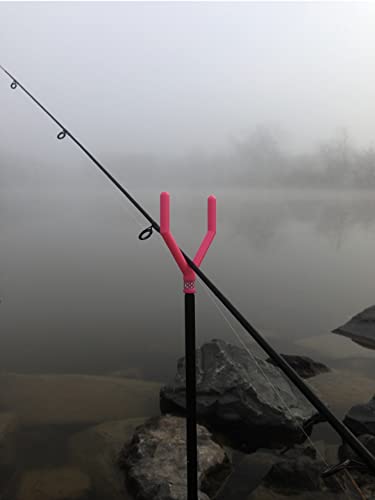 40" Magnum Extendable Trident Fishing Rod Holders in in Packs of 2 and 4 - style: Pink
