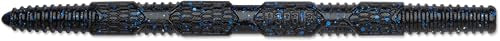 CrushCity Pig Stick Soft Plastic Stick Worm Bait, Versatile Finesse Action for Wacky, Neko, Texas & Ned Rigs - color: Black Blue Flake, size: o/s