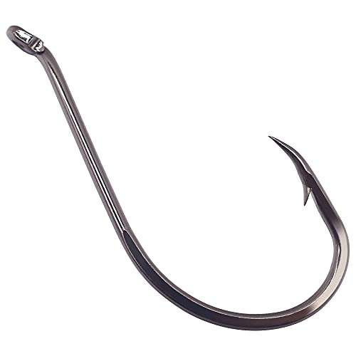 Octopus-Hook-Fishing-Beak-Circle-Hooks-Freshwater-Red-Black-100-50 Pack - color: 2-Black, size: Size:3/0 50-Pack