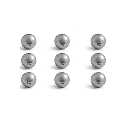 Lead Free Fishing Weights Sinkers 10g-200g Coated Egg Sinkers Weights Oval Shape Assorted Sizes Bag and Fishing Weights Assortment Box Non-Lead Fishing Weights Saltwater Freshwater - style: 20g(0.7oz)-9pcs