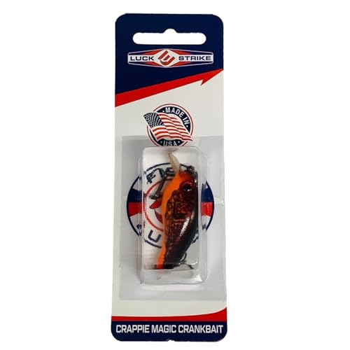 Luck E Strike Crappie Magic Crankbait (2 Inch Crappie Lure) Made in The USA - color: CHILI BOWL