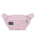 JanSport Fifth Avenue Fanny Pack Crossbody Bags for Women, Men - Stylish, Durable Waist Bag with Adjustable Belt, Main Zippered Pocket, Quick Stash Pocket - Travel Essentials - Black - color: Flutter By Pink Ice