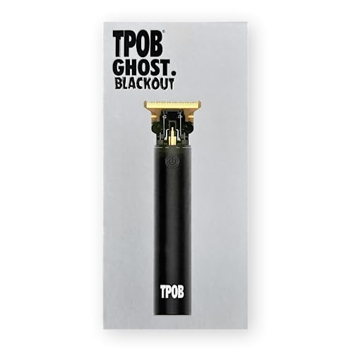 TPOB Ghost Beard Trimmer Hair Clippers for Men, Professional Hair Trimmer Zero Gapped T-Blade Trimmer Cordless Rechargeable Edgers Clippers Electric Beard Trimmer Shaver (Ghost Blackout) - color: Ghost Blackout