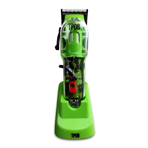 TPOB Slime 2 Barber Hair Clippers for Men 6800 RPM with Matte Green Case and X Fade Blade - color: Slime