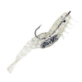 Charlie's Worms Artificial Fishing Bait Charlie's Shrimp Trio Freshwater Saltwater Bass Fishing Lures Scented Soft Bait 3pk - color: Holograph Silver