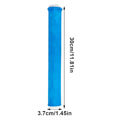 Fishing Rod Handle Cover, Silicone Fishing Pole Tube Sleeve with Non-Slip Design for 13mm-37mm Handle - color: Blue