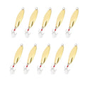 PATIKIL Fishing Spoons, Fishing Lures Casting Spoon Treble Hooks Jigs Hard Metal Spinner Baits for Freshwater Saltwater Salmon - color: Gold Tone, size: 9/10 oz