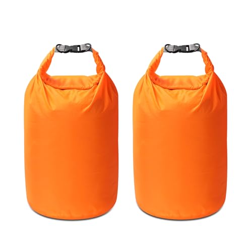Dry Bag Set, Waterproof Small Lightweight Dry Bags for Paddle Board Kayaking, Fishing, Camping(Orange, 40L 2Pack) - color: Orange, size: 40L 2Pack