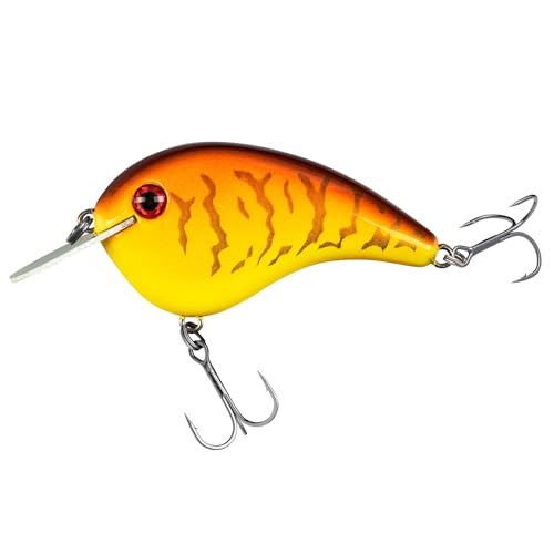 Strike King Chick Magnet Jr. Crankbait Fishing Lure, 1/4 oz, Dives 4-6 Feet, Premium Hooks - color: Spring Craw