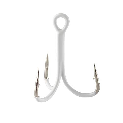 Berkley Fusion19 Wide Gap Live Bait Hooks, Size 4 Fishing Hooks, Needle Point with SlickSet Coating for Easy Penetration, Forged for Added Strength - color: White, size: 6, style: Ewg Treble